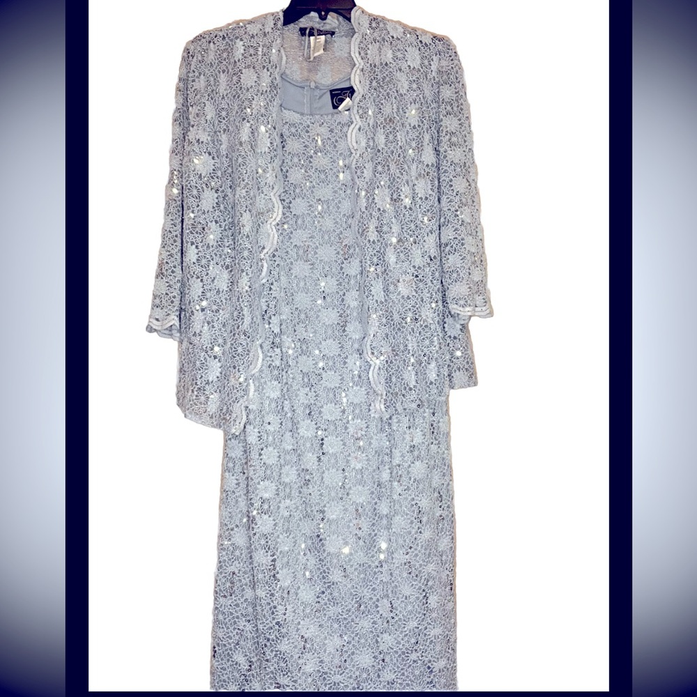 Alex Evenings Formal Lace Sequin Gown 18W